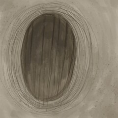 Abstract image for modern interior. The picture is painted by hand on a tablet. © neurostructure