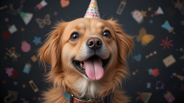 dog celebrating National Dog Day.