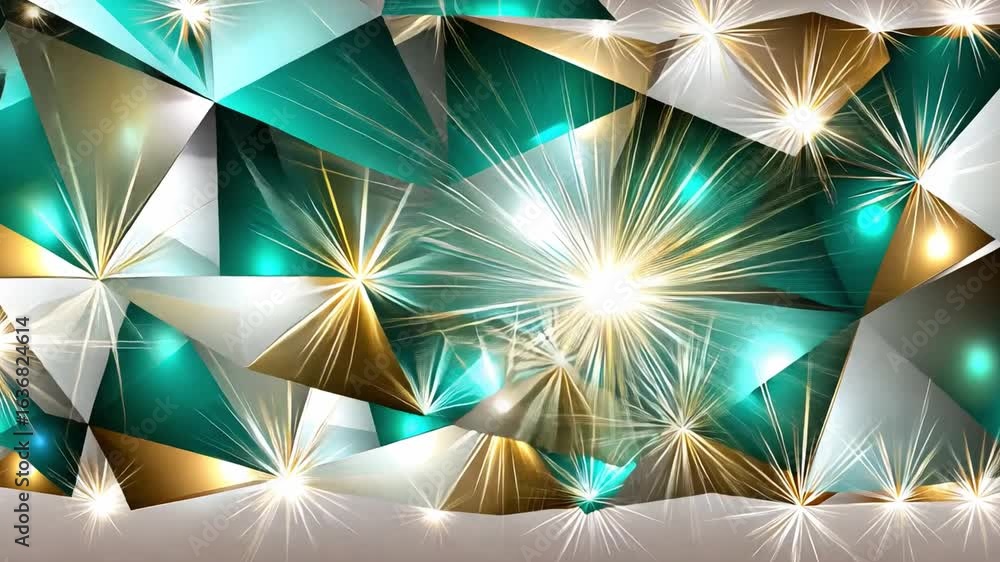 Poster abstract geometric pattern with shimmering diamonds and bright colors for modern design projects