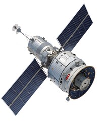 Space satellite isolated on white background
