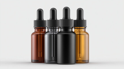 Stack of dropper bottles mockup