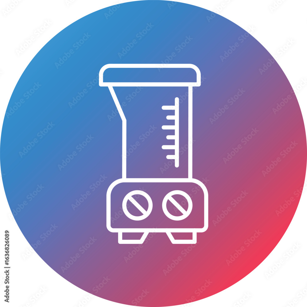 Poster blender line gradient circle background icon