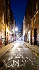 Fototapeta premium City alley at night