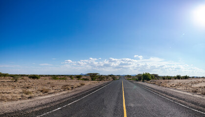Kenya East Africa Landscapes Kalokol Lodwar Town Turkana Sunset Sunrise Highway Road Field Travels
