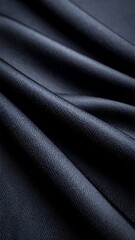 Obraz premium Close-up of dark navy fabric folds
