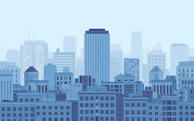 Fototapeta premium Abstract digital cityscape background with geometric shapes