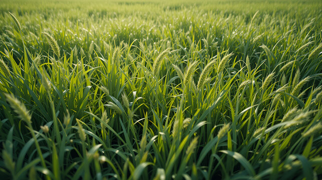 inexperienced grass as an abstract history near up