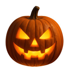 A pumpkin with a scary face on it