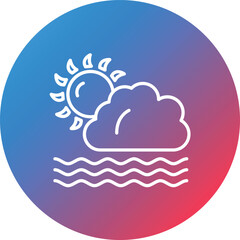Haze Line Gradient Circle Background Icon