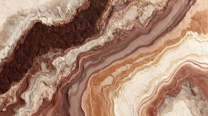 Obraz premium earthy tones abstract swirling layers