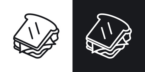Sandwich icon vector symbol in Line Art Style for Design, Presentation, Website or Apps Elements.