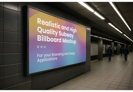 Subway Billboard Mockup 108