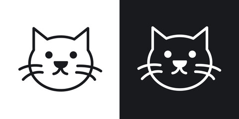 Obraz premium Cat icon vector symbol in Line Art Style for Design, Presentation, Website or Apps Elements.