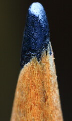 Black pencil super macro stock photo