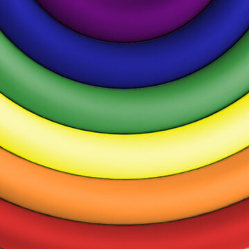 Rainbow Pride 2D & 3D Transitions Pack &ndash; 5 Colorful LGBT Styles Square
