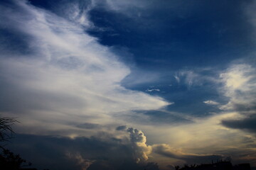 storm clouds over the city
