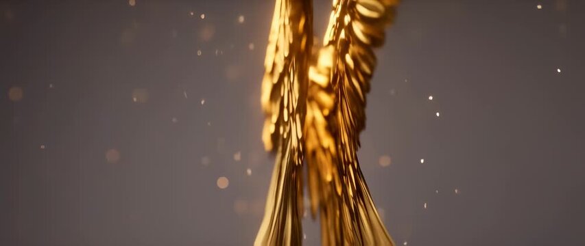 Golden angel wings