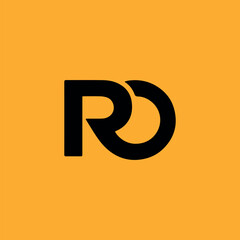 letters rc rd re and ro text logo design vector	