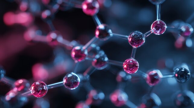 glowing molecules complex structure - Powered by Adobe