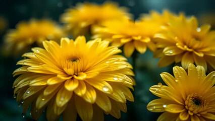 Obraz premium yellow chrysanthemum flower