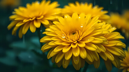 Obraz premium yellow flowers in the garden