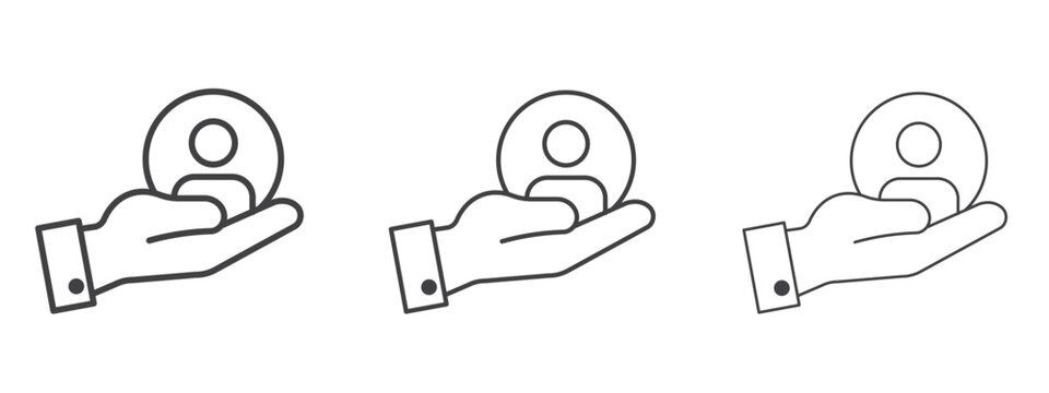 Retention icon vector Graphics. Black thin lines icons