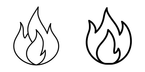 Fototapeta premium Red hot flame or spicy food symbolized by a flat modern icon for websites and apps