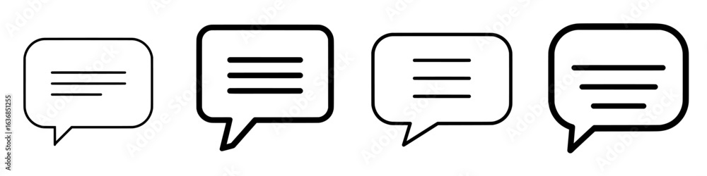 Poster iconic representation of customer feedback or discussion available for application and website utili