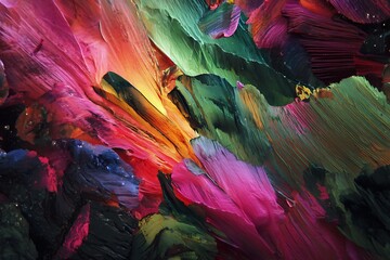 Colorful acrylic paint strokes create a vibrant and dynamic abstract background, perfect for adding a touch of modern art