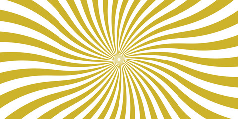 Golden sunburst radial design with wavy lines abstract background for retro and vintage inspired projects