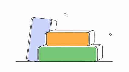 Vector illustration of colorful fitness blocks for exercise and training routines