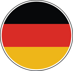 Obraz premium German Flag Circle Vector Illustration