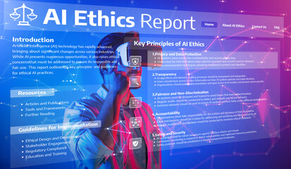 Explore the essential principles of AI ethics, highlighting key aspects such as governance, legal implications, responsibility, and cybersecurity in the digital age. XDMCP
