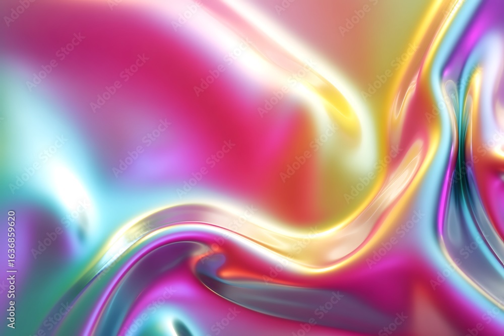 Fototapete holographic abstract background with vibrant colors and smooth textures creating a modern and eyecat
