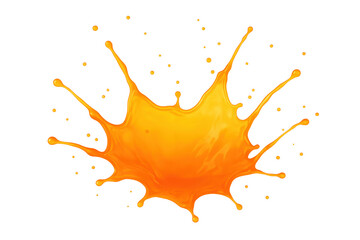 Orange juice splashing with transparent background