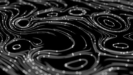Abstract flow lines 2d illustration. Fluid dynamics, energy currents, and motion design. Perfect for science communication, corporate videos, advertising campaign