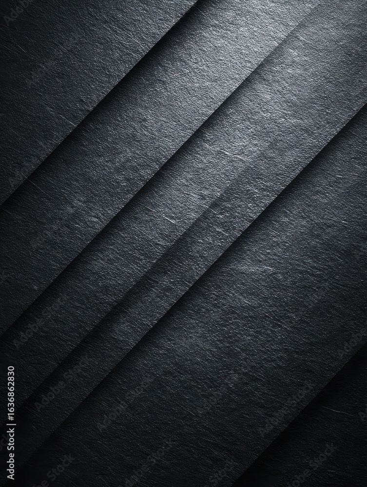 Poster abstract black textured background with diagonal lines and subtle shadow effects