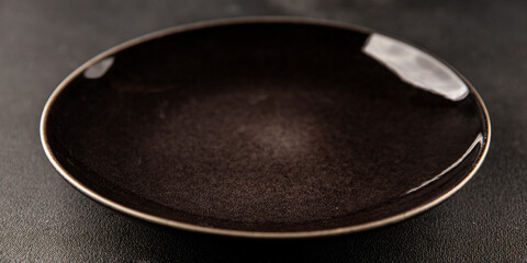 Plate black tableware empty dinnerware ready to serve dishes ready to serve dishes dinnerware serving dishes food ceramic plate on the table background food