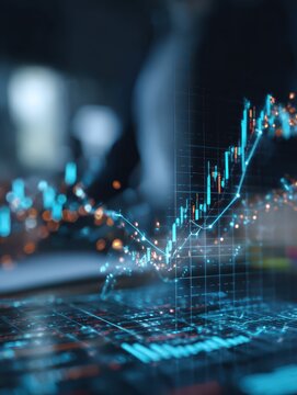 business audit stock financial finance management on analysis data strategy with graph accounting marketing or report chart economy investment research profit concept generative ai