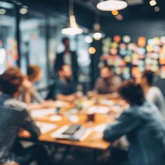 blur office meeting blurred background with business people working group in boardroom discussion executive seminar or professional training in enterprise