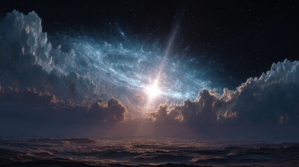 Obraz premium northern lights at night