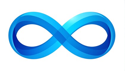 Blue infinity symbol, abstract design
