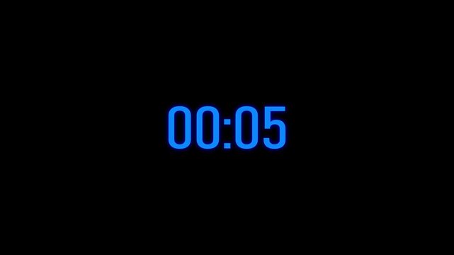 2 minutes countdown, 2 minute timer countdown animation, suitable for concepts animation on 0 to 120 seconds countdown on black background.