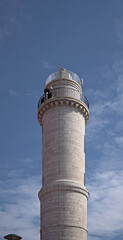 Close-up of Murano lighthouse against blue sky