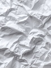 Obraz premium white crumpled and creased paper texture isolated on white background