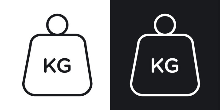 Weight icon line concept, linear symbol.