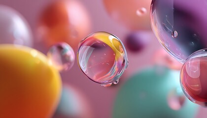 Abstract colorful bubbles background with vibrant colors and blurred effect, perfect for modern and artistic designs and illustrations
