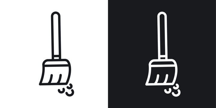 Sweeping icon line concept, linear symbol.