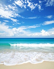 Scenic tropical beach scene