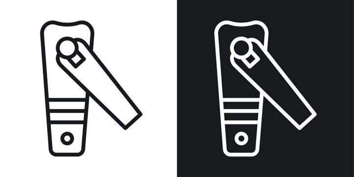 Nail clippers icon line concept, linear symbol.